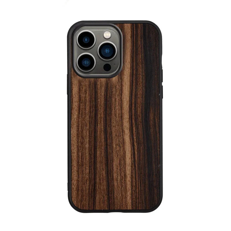 Man & Wood Series Cover For iPhone 13 Pro Max - Ebony - Tashqila Man & Wood Series Cover For iPhone 13 Pro Max - Ebony - Tashqila